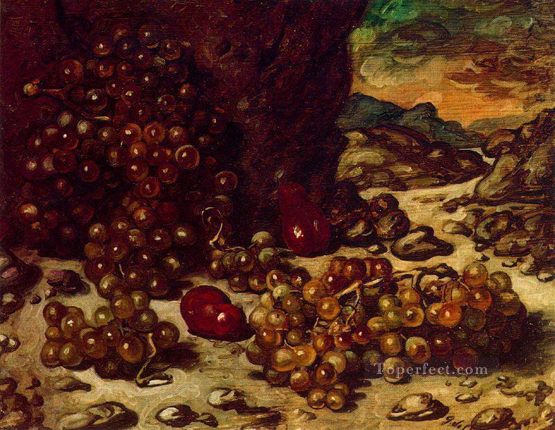 岩だらけの風景のある静物画 1942 ジョルジョ・デ・キリコ 印象派油絵